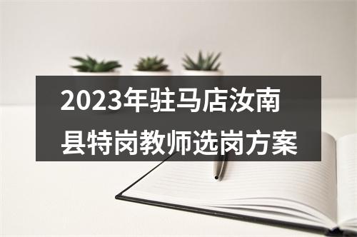 2023年驻马店汝南县特岗教师选岗方案 图片