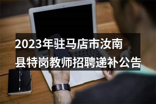 2023年驻马店市汝南县特岗教师招聘递补公告 图片