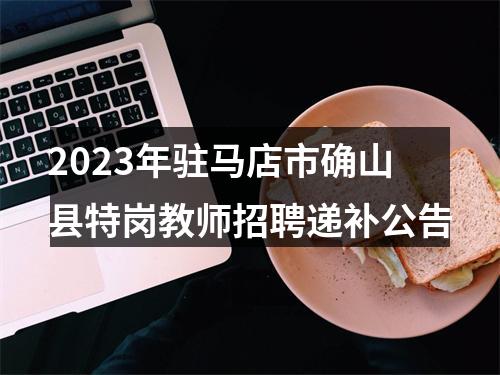 2023年驻马店市确山县特岗教师招聘递补公告 图片