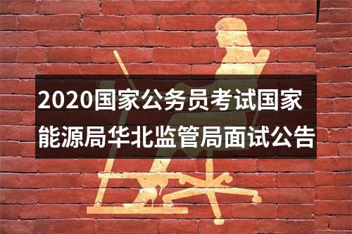 2020国家公务员考试国家能源局华北监管局面试公告 图片