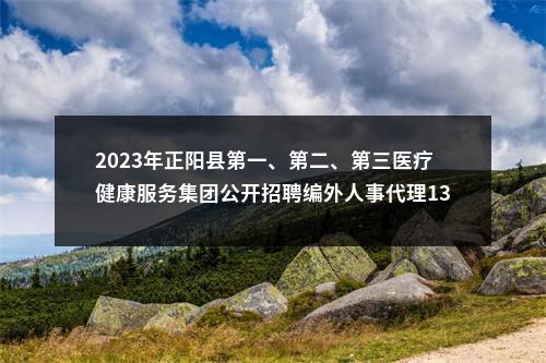 2023年正阳县第一、第二、第三医疗健康服务集团公开招聘编外人事代理137人 图片
